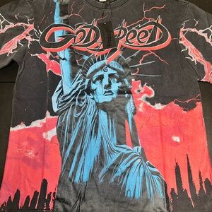 Godspeed Black and Red Graphic Tee size L